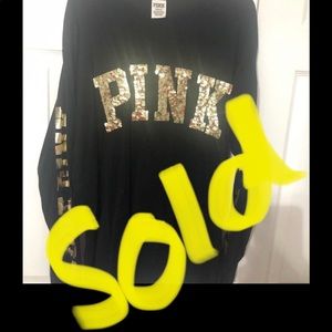 Black and gold PINK shirt, never worn